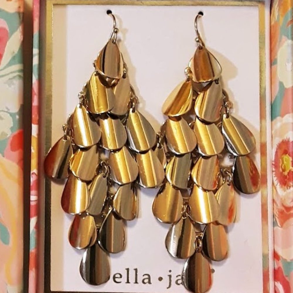 Bella Jack Gold Tone Chandelier Earrings